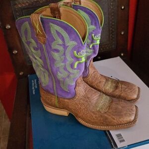 Twisted X Women's Boots with Purple and Brown Design
